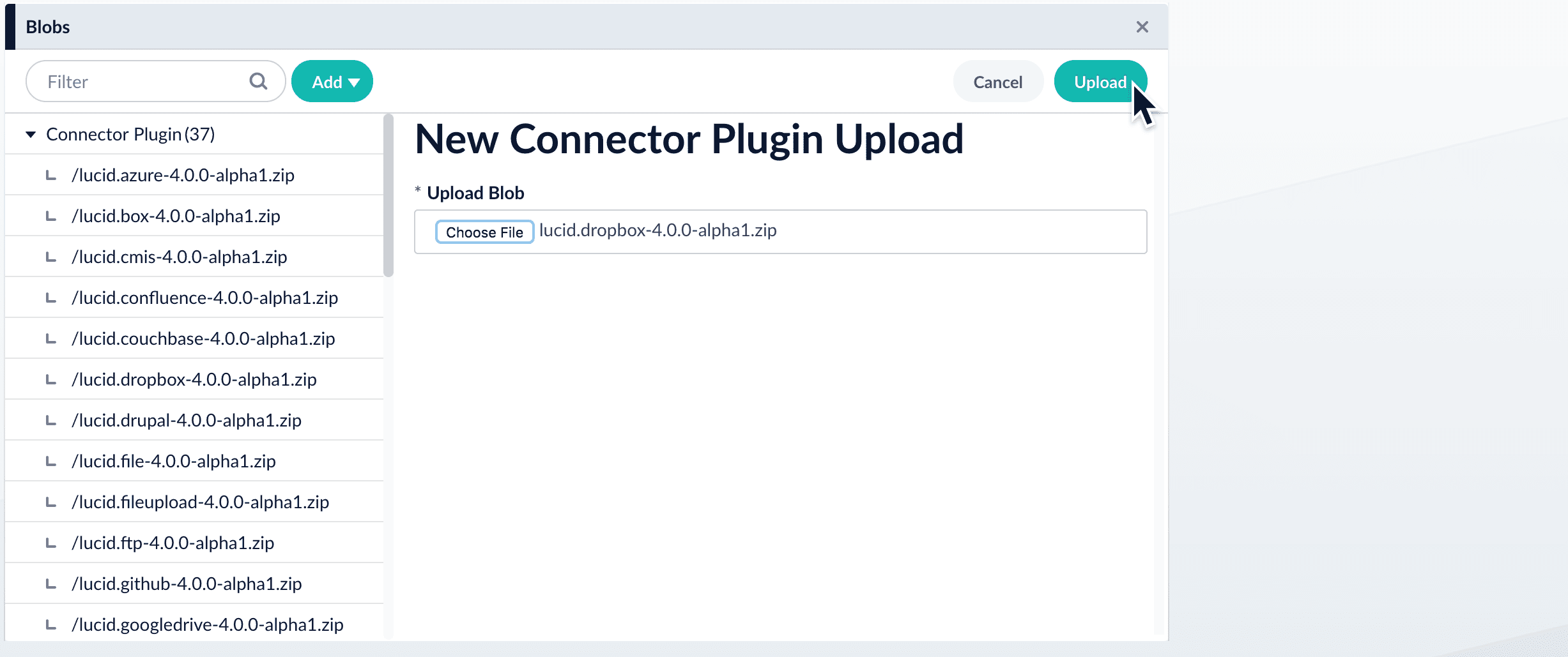 Upload a connector