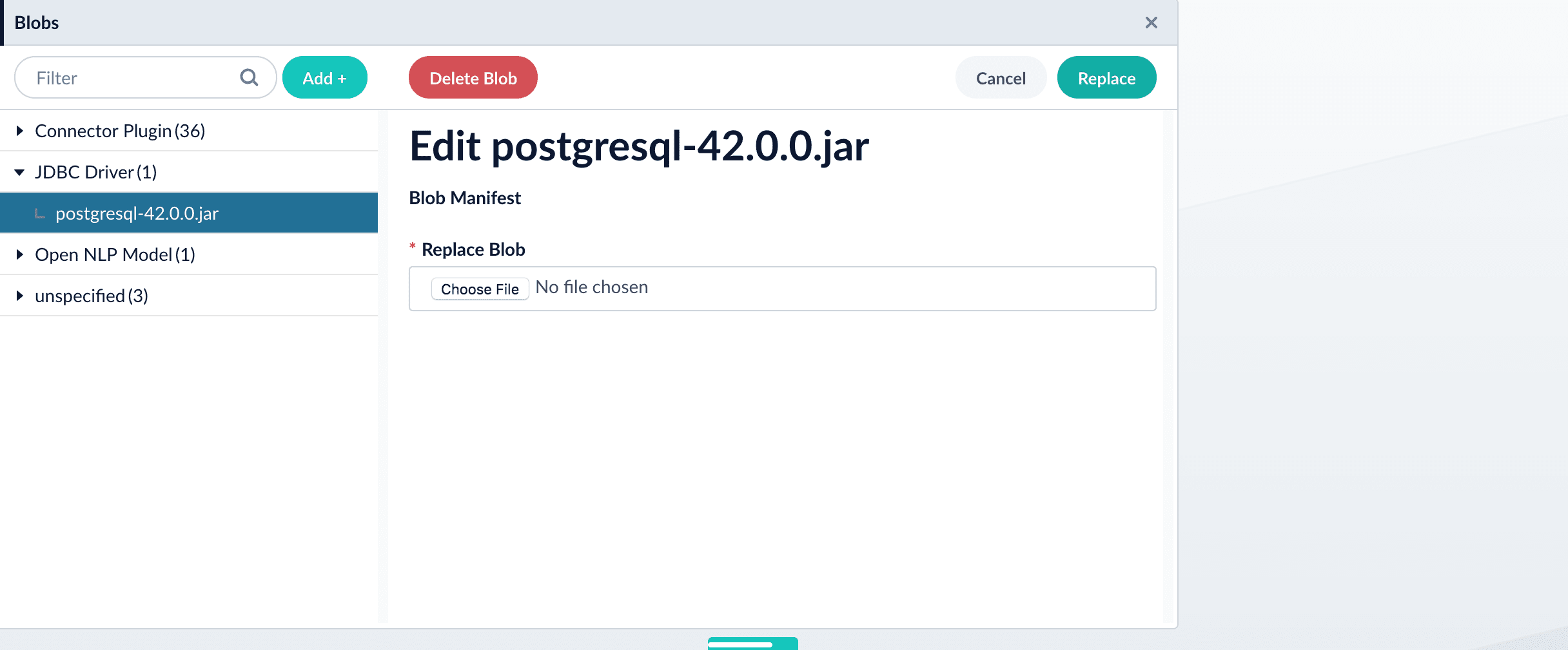 Uploaded connector