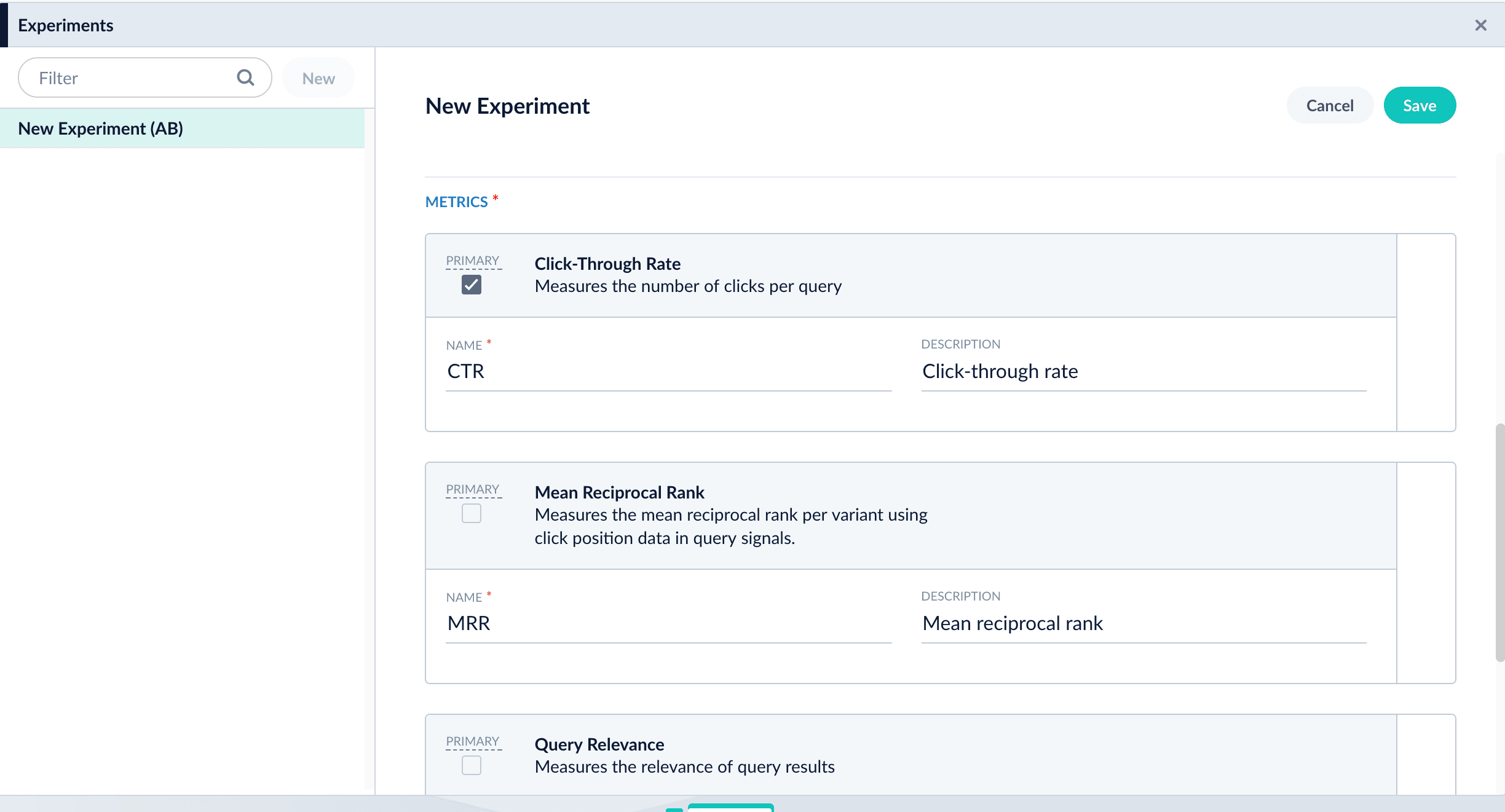 Add variants in experiment