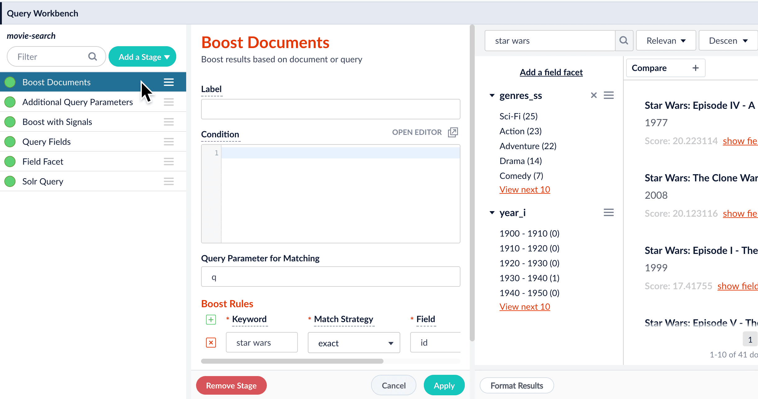 Boost Documents stage