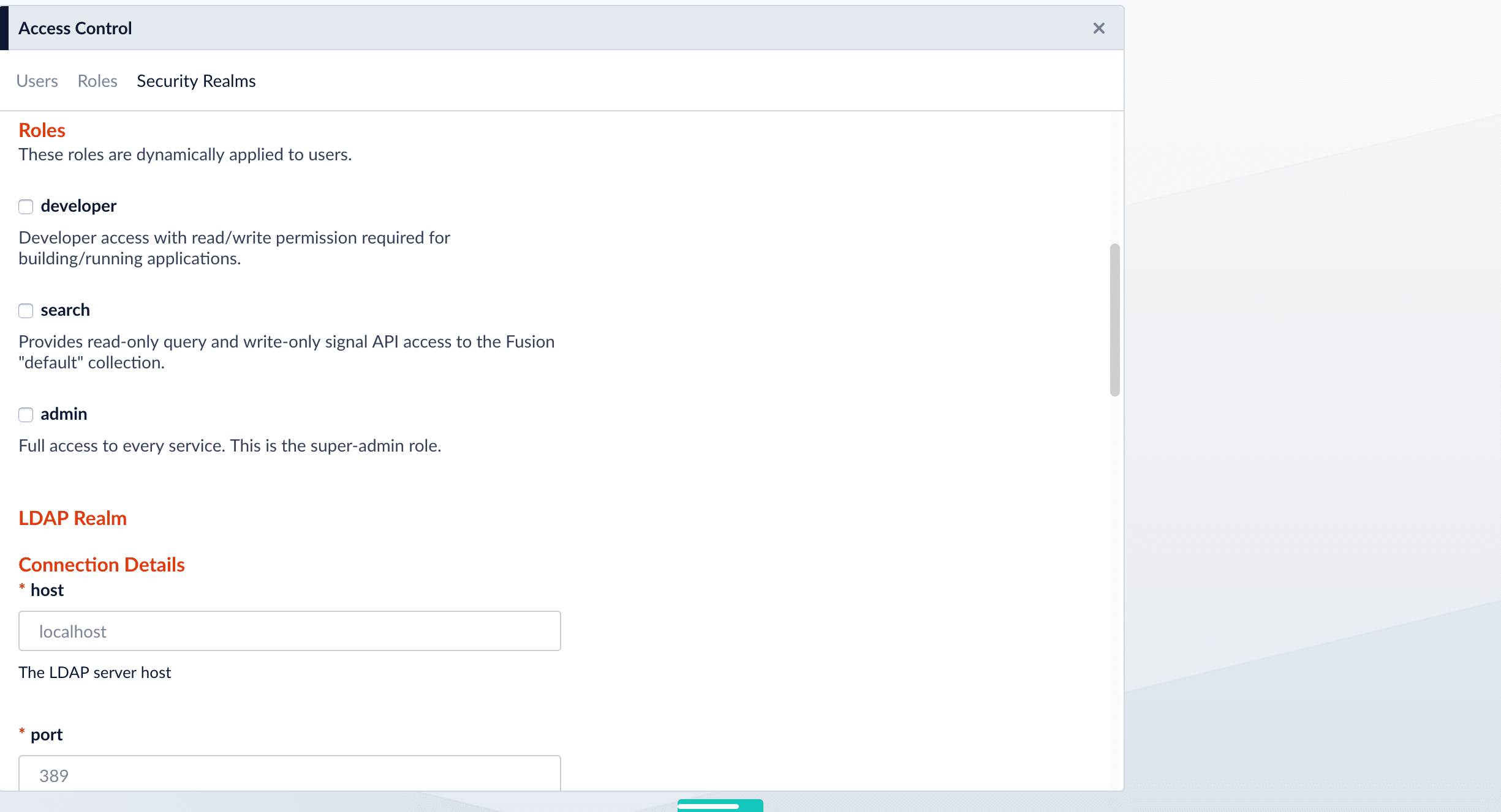 specify static roles