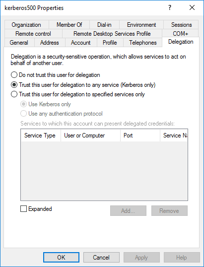 Kerberos500 Delegation