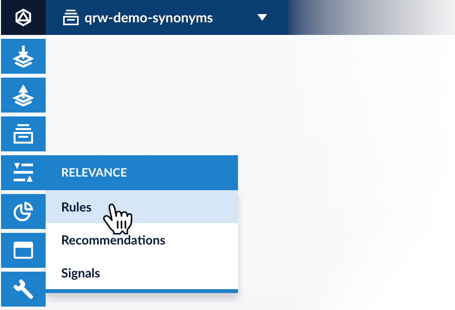 Relevance menu