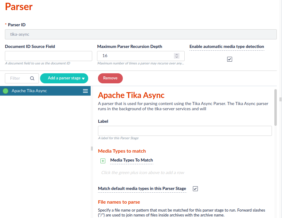 Apache Tika Async Parser