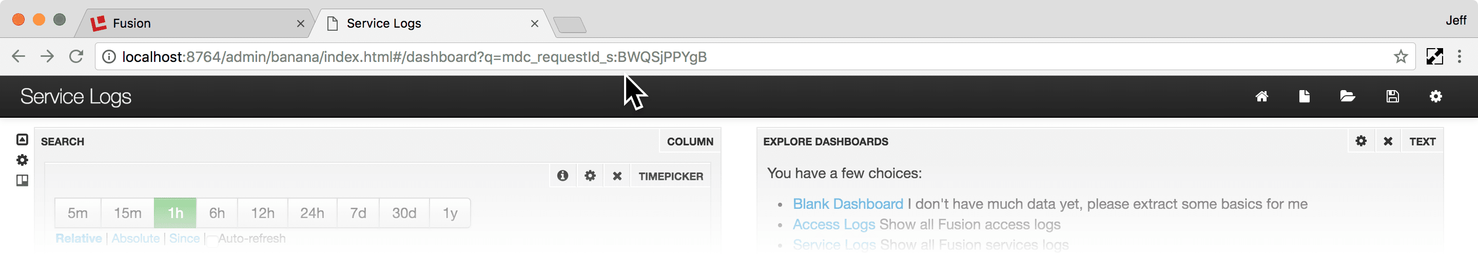 Default dashboard URL