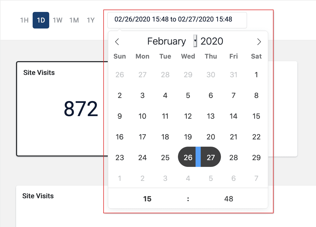 Date range by calendar