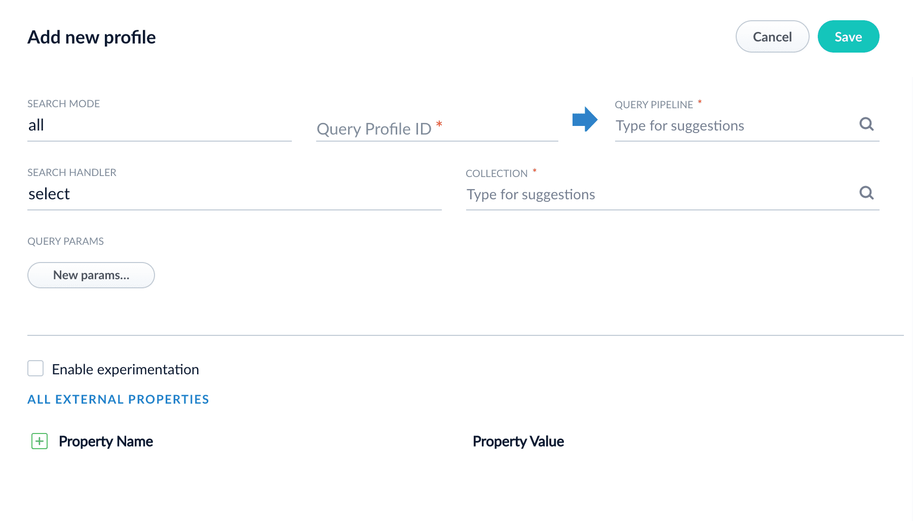 Add Query Profile