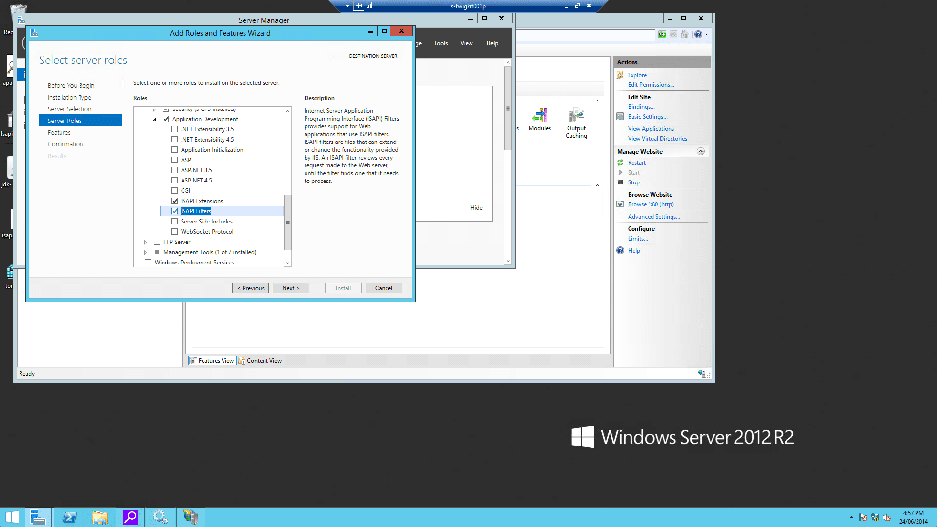 IIS screenshot