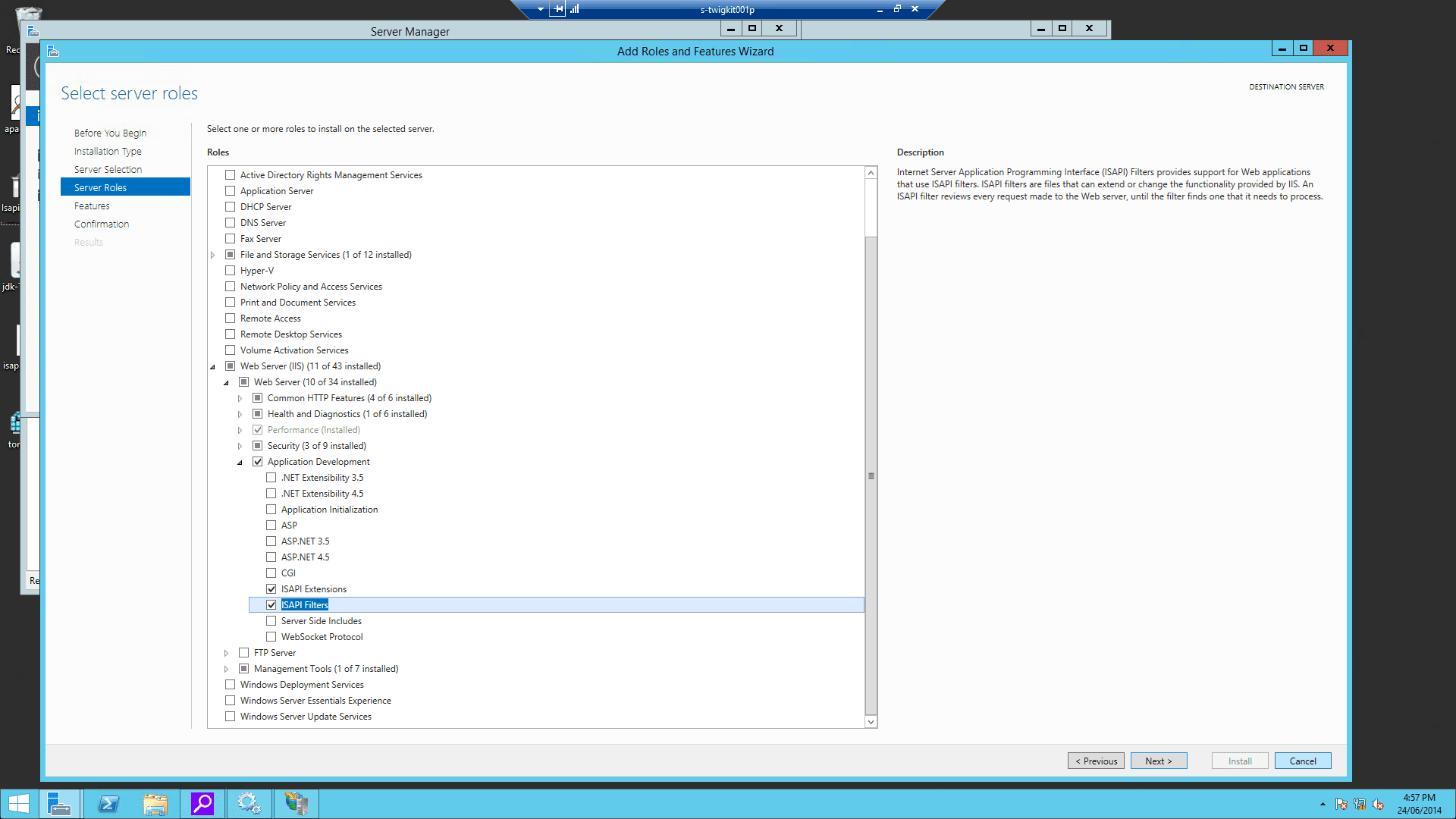 IIS screenshot