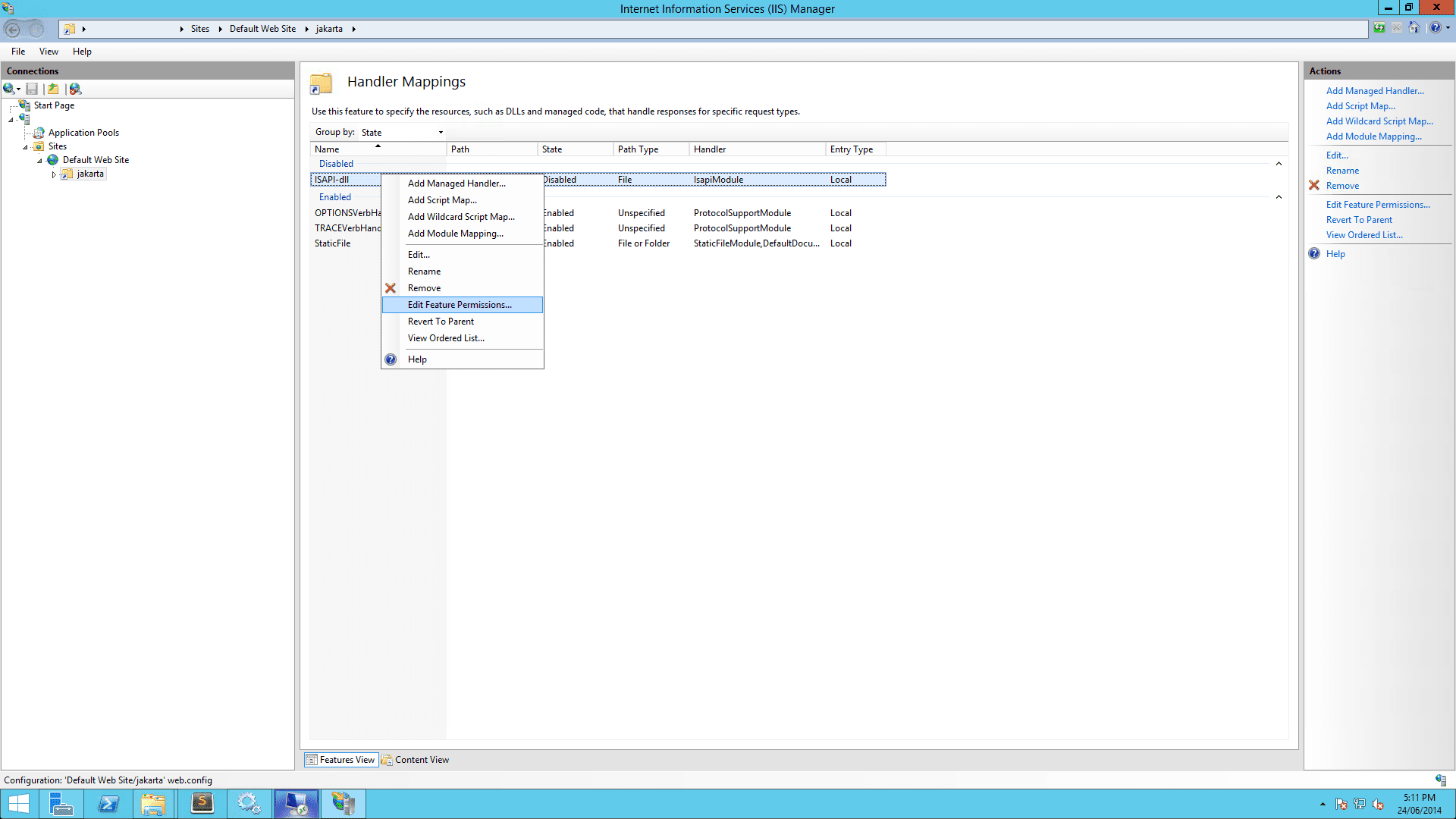 IIS screenshot