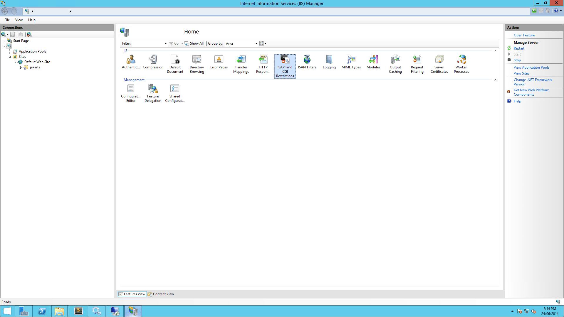 IIS screenshot