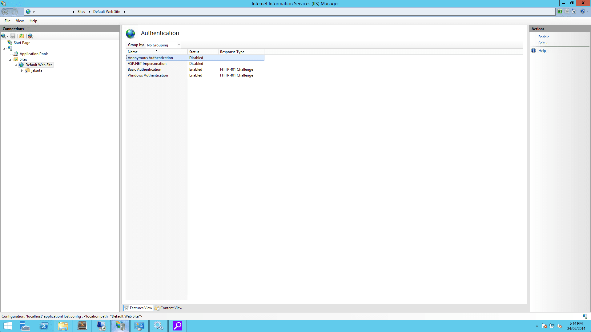 IIS screenshot