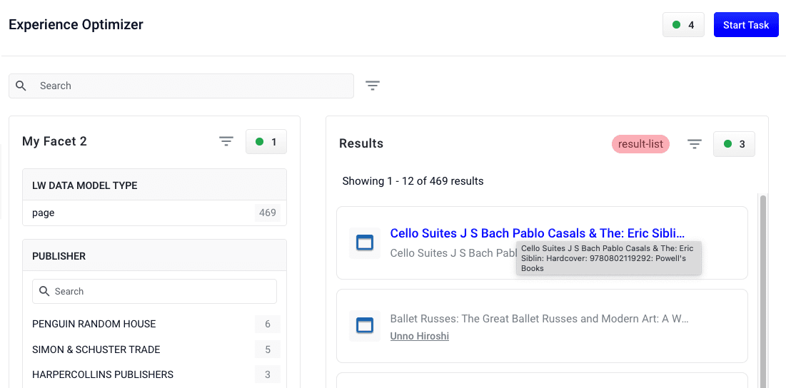 result list