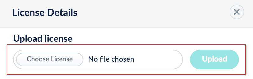 Upload license