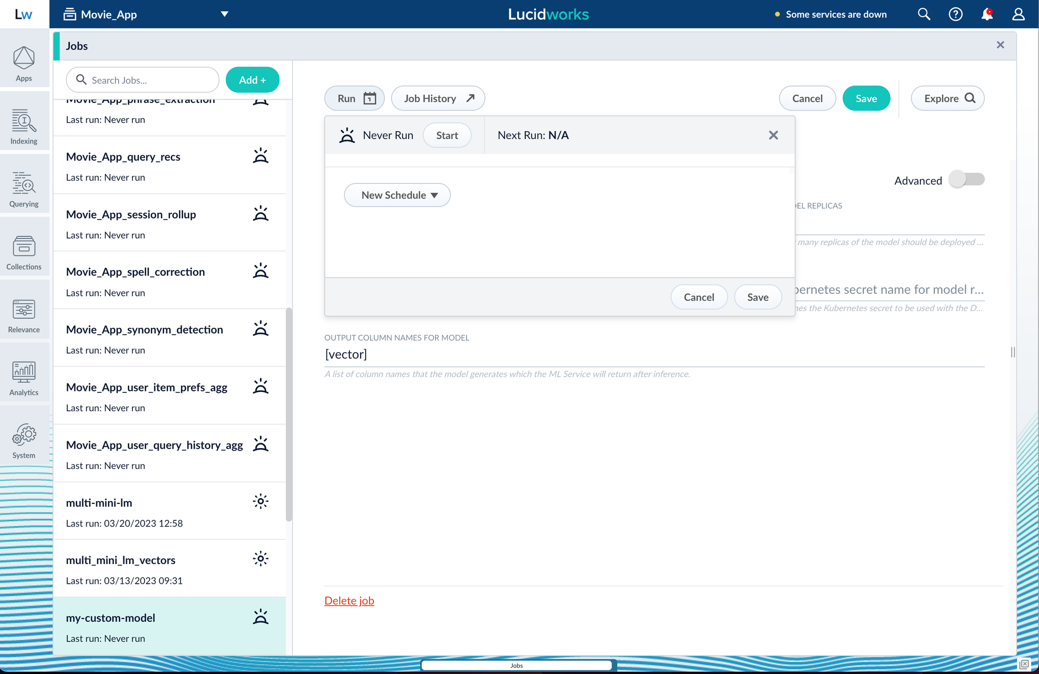 Start a Seldon Core model deployment job
